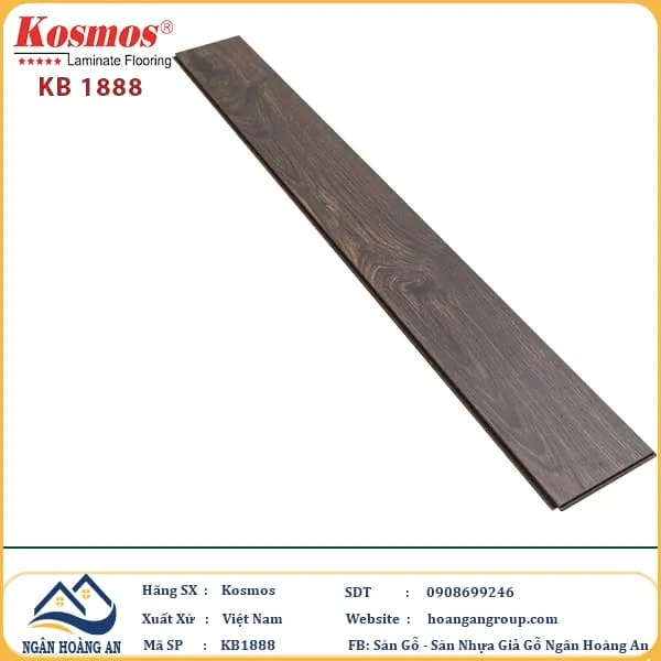 Sàn Gỗ Công Nghiệp KosMos Dày 12mm KB1888